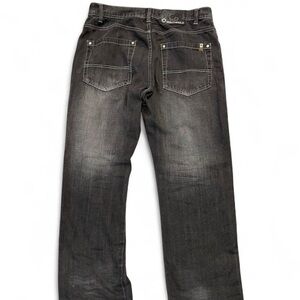 Vintage Southpole Y2K Faded Black Baggy Skater Jeans Size 34 BROKEN ZIPPER